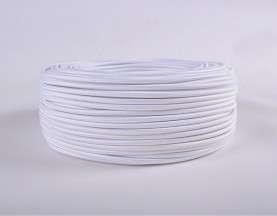 Fabric Textile 2/3 Core Round Cable White