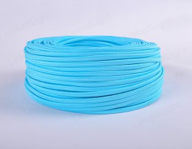 Fabric Textile 2/3 Core Round Cable Sky Blue