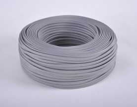 Fabric Textile 2 Core Flat Cable Gray