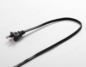 American 2-Pole Unpolarized Plug with Wire