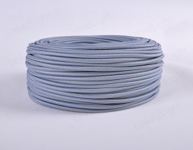 Fabric Textile 2/3 Core Round Cable Gray