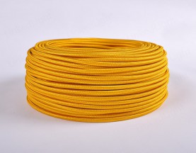 Fabric Textile 2/3 Core Round Cable Golden