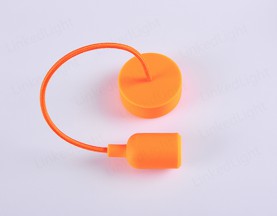 E27 Silicone Lamp Pendant  Orange