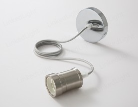 E27 Metal Lamp Pendant  Chrome