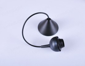 E27 Plastic Pendant Lamp Assembly  Black