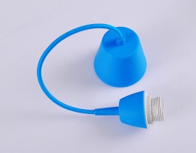 E27 Plastic Lamp Pendant  Dark Blue