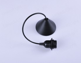 E27 Plastic Pendant Lamp Assembly  Black