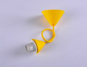 Plastic E27 Light Pendant Yellow