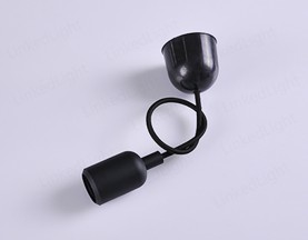 E27 Silicone Pendant Lamp  Black