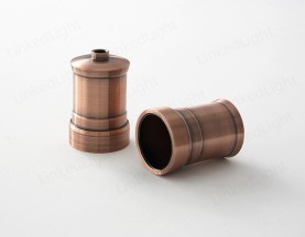 Metal Covers for Lamp Socket  Red Bronze