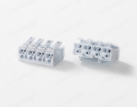 4 Pole Screwless Push Wire Cable Connector