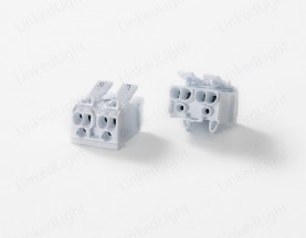 2 Pole Screwless Push Wire Cable Connector