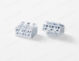 3 Pole Screwless Push Wire Cable Connector