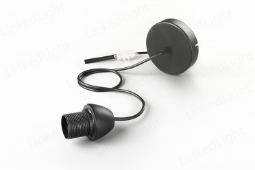 E27 Metal Pendant Lamp / Black Matt Recommended